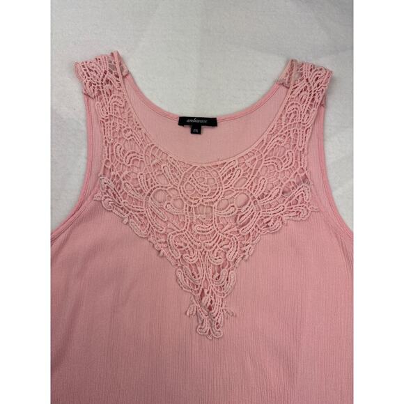 Women’s Ambiance Size 2XL Pink Embroidered Tank Top. - Picture 1 of 4
